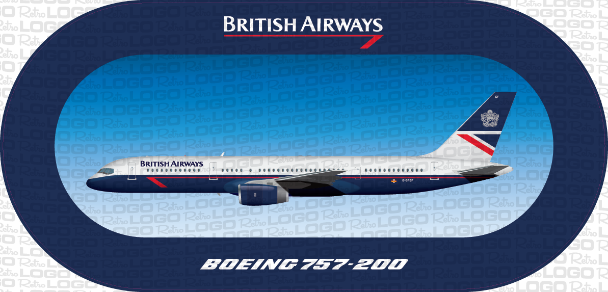 Boeing 757-200 — All products | Explore and Purchase — Retro Logo